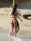 Izabel Goulart in Bikini on the Beach in Mykonos