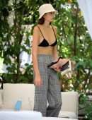 Kaia Gerber and Cindy Crawford in Bikini at a Pool in Miami