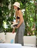 Kaia Gerber and Cindy Crawford in Bikini at a Pool in Miami