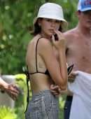 Kaia Gerber and Cindy Crawford in Bikini at a Pool in Miami