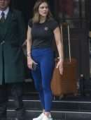 Katharine McPhee Booty in Tights Leaving the Dorchester Hotel in London