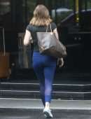 Katharine McPhee Booty in Tights Leaving the Dorchester Hotel in London