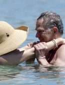 Katharine McPhee in Bikini at a Beach in Mykonos