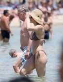 Katharine McPhee in Bikini at a Beach in Mykonos