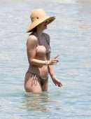 Katharine McPhee in Bikini at Beach in Mykonos, Greece