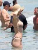Katharine McPhee in Bikini at Beach in Mykonos, Greece