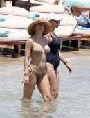 Katharine McPhee in Bikini at Beach in Mykonos, Greece