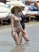 Katharine McPhee in Bikini at Beach in Mykonos, Greece