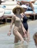 Katharine McPhee in Bikini at Beach in Mykonos, Greece