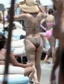 Katharine McPhee in Bikini at Beach in Mykonos, Greece