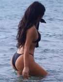 Kim Kardashian in Bikini at a Pool in Costa Rica