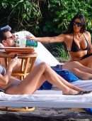 Kim Kardashian in Bikini at a Pool in Costa Rica