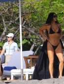 Kim Kardashian in Bikini at a Pool in Costa Rica