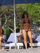 Kim Kardashian in Bikini at a Pool in Costa Rica