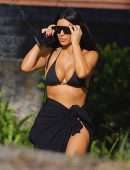 Kim Kardashian in Bikini at a Pool in Costa Rica