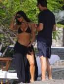 Kim Kardashian in Bikini at a Pool in Costa Rica