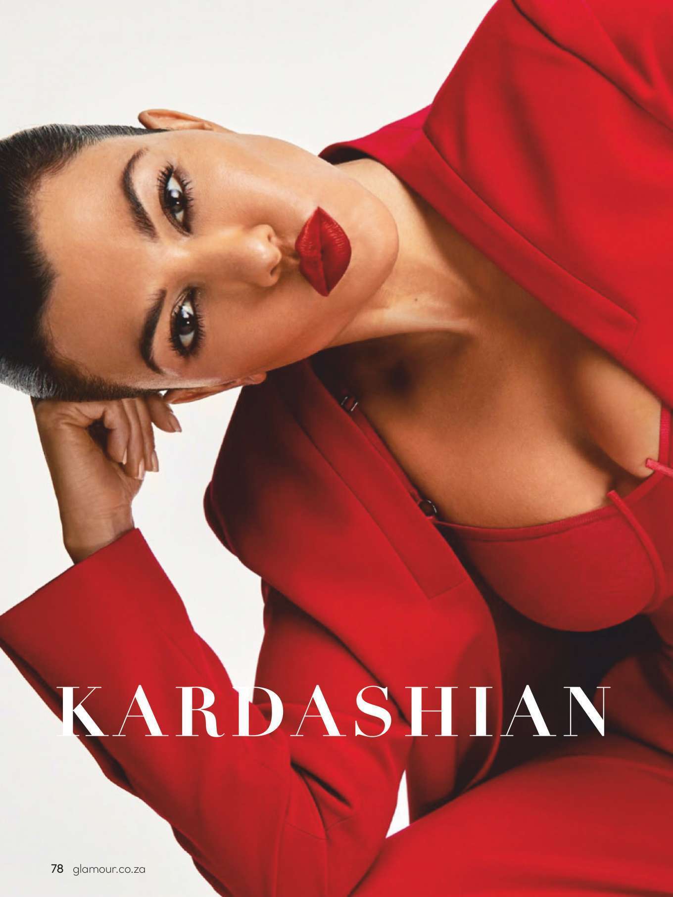 Kourtney Kardashian in Glamour South Africa Magazine - July/August 2019