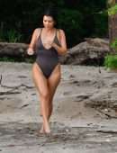 Kourtney Kardashian in Swimsuit at a Yacht in Costa Rica