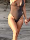 Kourtney Kardashian in Swimsuit at a Yacht in Costa Rica