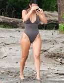 Kourtney Kardashian in Swimsuit at a Yacht in Costa Rica