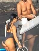 Kourtney Kardashian in Swimsuit at a Yacht in Costa Rica