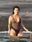 Kourtney Kardashian in Swimsuit at a Yacht in Costa Rica