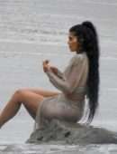 Kylie Jenner Big Booty at a Photoshoot in Malibu