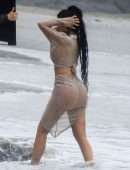 Kylie Jenner Big Booty at a Photoshoot in Malibu