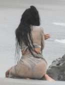 Kylie Jenner Big Booty at a Photoshoot in Malibu
