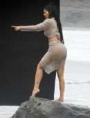 Kylie Jenner Big Booty at a Photoshoot in Malibu