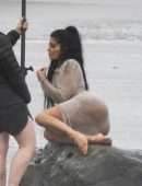 Kylie Jenner Big Booty at a Photoshoot in Malibu
