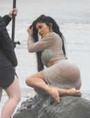 Kylie Jenner Big Booty at a Photoshoot in Malibu