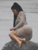 Kylie Jenner Big Booty at a Photoshoot in Malibu