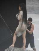 Kylie Jenner Big Booty at a Photoshoot in Malibu