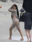 Kylie Jenner Big Booty at a Photoshoot in Malibu