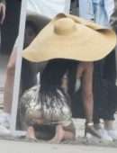Kylie Jenner Big Booty at a Photoshoot in Malibu