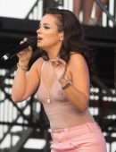 Lily Allen in See-Through Shirt at 2019 Governors Ball Music Festival in New York