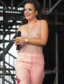 Lily Allen in See-Through Shirt at 2019 Governors Ball Music Festival in New York