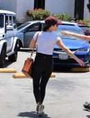 Lucy Hale Booty in Tights, Out in Studio City