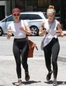 Lucy Hale Booty in Tights, Out in Studio City