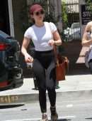 Lucy Hale Booty in Tights, Out in Studio City