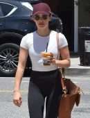 Lucy Hale Booty in Tights, Out in Studio City