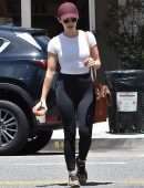 Lucy Hale Booty in Tights, Out in Studio City