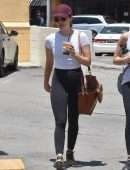 Lucy Hale Booty in Tights, Out in Studio City