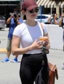 Lucy Hale Booty in Tights, Out in Studio City