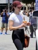 Lucy Hale Booty in Tights, Out in Studio City
