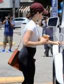 Lucy Hale Booty in Tights, Out in Studio City