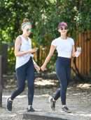 Lucy Hale Booty in Tights, Out in Studio City