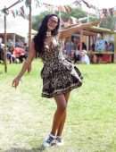 Maya Jama at 2019 Glastonbury Festival at Worthy Farm in Pilton Somerset England