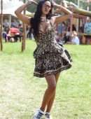 Maya Jama at 2019 Glastonbury Festival at Worthy Farm in Pilton Somerset England